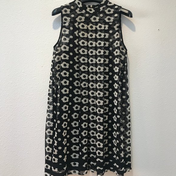 Anthropologie Mod Black and White Mini dress - Picture 1 of 2